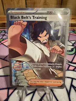 Pokemon Black Belt's Training 255/217 Ascended Heroes Full Art Holo Ultra Rare - Image 1