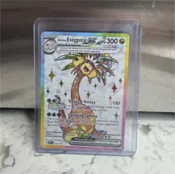 Pokemon Alolan Exeggutor EX SV08 Full Art Holo Rare 225/191 300HP Dragon - Image 1