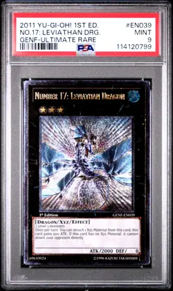 2011 YU-GI-OH! GENF-GENERATION FORCE #EN039 NUMBER 17: LEVIATHAN DRAGON PSA 9 - Image 1