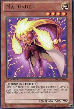 1 x Mahunder - REDU-EN096 - Rare - Unlimited Edition Near Mint, English YGO - Image 1