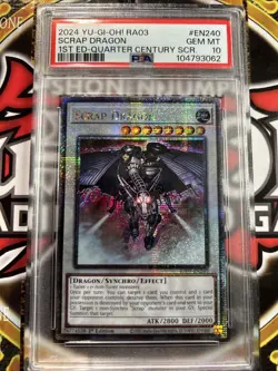 YuGiOh SCRAP DRAGON #RA03-EN240🔥PSA 10 GEM🔥1st ED-2024 QTR CENTURY SECRET RARE - Image 1