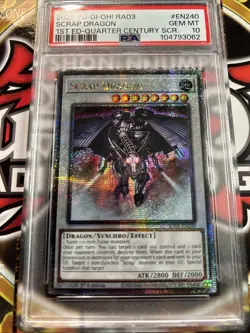 YuGiOh SCRAP DRAGON #RA03-EN240🔥PSA 10 GEM🔥1st ED-2024 QTR CENTURY SECRET RARE - Image 2