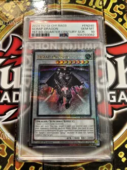 YuGiOh SCRAP DRAGON #RA03-EN240🔥PSA 10 GEM🔥1st ED-2024 QTR CENTURY SECRET RARE - Image 4