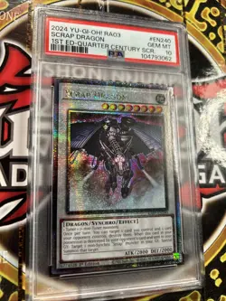 YuGiOh SCRAP DRAGON #RA03-EN240🔥PSA 10 GEM🔥1st ED-2024 QTR CENTURY SECRET RARE - Image 5