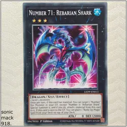 Number 71: Rebarian Shark - LED9-EN013 - Common 1st Edition Yugioh - Image 1