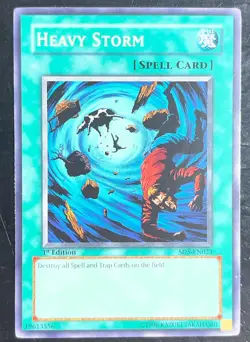 3x Heavy Storm SD5-EN023 Structure Deck: Warrior's Triumph 1st Ed LP Playset - Image 2