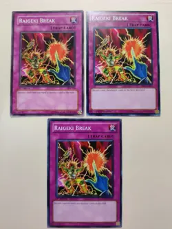 3x Raigeki Break YS11-EN037 Common 1st Edition LP - Image 2