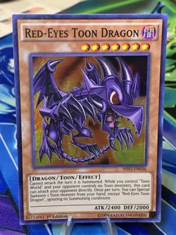 Red-Eyes Toon Dragon SHVI-EN036 Shining Victories 1st Edition - Image 1