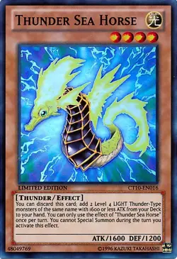 Thunder Sea Horse - CT10-EN016 - Super Rare - Limited Edition - Lightly Played - Image 1