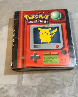 1999 Pokemon Huge Lot – Rare Pikachu Poke-Dex 3-Ring Binder – 500+ Cards - Image 1