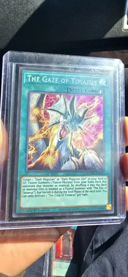 Konami The Gaze of Timaeus Spell Card 1st Edition Holo MZMU-EN013 - Image 1