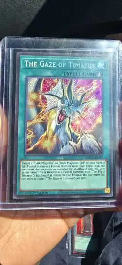 Konami The Gaze of Timaeus Spell Card 1st Edition Holo MZMU-EN013 - Image 2