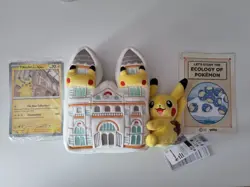 Pokemon - Natural History Museum Pikachu Plush, Jumbo Card + Ecology Booklet - Image 1