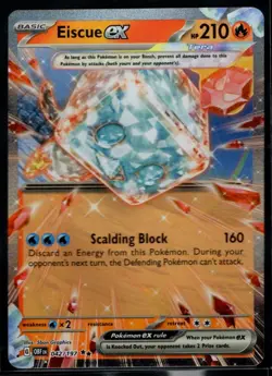 Pokemon Card Eiscue ex 042/197 Sv03: Obsidian Flames Holo NM - Image 1