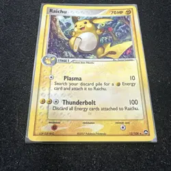 Pokemon TCG Raichu EX Power Keepers Holo Card 12/108 EX Rare - Image 2