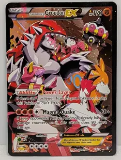 Team Magma's Groudon EX 15/34 Ultra Rare Pokemon Card - Image 1