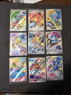 Pokemon First Partner Illustration 30th Collection Complete Promo Set 9 Cards NM - Image 2