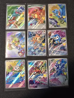 Pokemon First Partner Illustration 30th Collection Complete Promo Set 9 Cards NM - Image 3