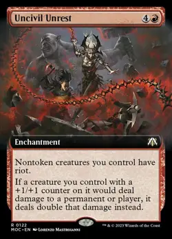 MTG Uncivil Unrest - Extended Art, NM-Mint, English Commander: March of the Mach - Image 1