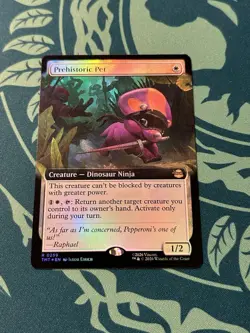 Prehistoric Pet Extended Art Foil Teenage Mutant Ninja Turtles TMT MTG Magic - Image 1