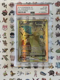 DRAGONITE EX 2016 POKEMON XY EVOLUTIONS FULL ART RARE 106/108 PSA 10 GEM MINT - Image 1