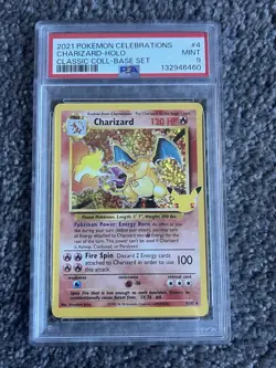 2021 Pokemon Celebrations Charizard-Holo #4 Classic Coll-Base Set PSA 9 MINT - Image 1