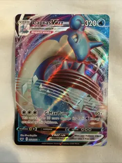Pokemon Sword & Shield Lapras VMAX Ultra Rare Card 50/202 - Image 1