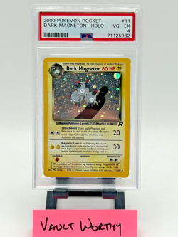 ⚡ 2000 POKEMON TEAM ROCKET #11 DARK MAGNETON - HOLO WOTC RARE CARD - PSA 4 ⚡ - Image 1