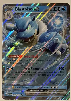 2023 Pokemon Scarlet & Violet 151 Blastoise ex Oversized Jumbo #009/165 New Holo - Image 1