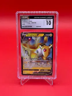 Pokemon TCG Ampharos V 049/185 CGC Gem Mint 10 Graded Holo 2020 - Image 1