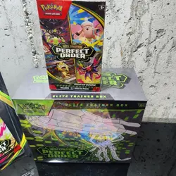 Pokemon TCG Mega Evolution Perfect Order ETB Booster Bundle Blister Lot Bundle - Image 3