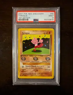 Pokemon 2000 Neo Discovery 1st Edition Tyrogue 66/75 PSA 9 MINT - Image 1