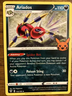 Pokemon TCG Pikachu (Trick or Trade Halloween) 49, Ariados 103 & Harttrem 72 - Image 4
