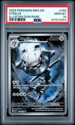 POKEMON MEG EN-MEGA EVOLUTION #150 STEELIX ILLUSTRATION RARE PSA 10-147612054 - Image 1