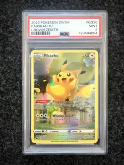 PSA 9 Pikachu GG30/GG70 Crown Zenith: Galarian Gallery Full Art Pokemon TCG - Image 1
