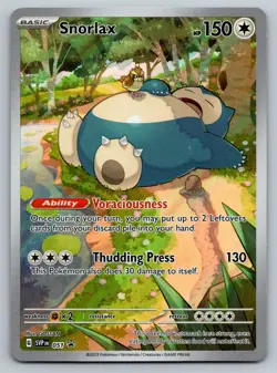 Snorlax SVP051 Illustration Rare Pokemon TCG Scarlet & Violet 151 ETB Promo LP - Image 1