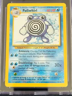 🔥 1999 Pokemon Base Set Poliwhirl #38 CGC 10 GEM MINT – Vintage WOTC Slab - Image 2