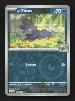 N's Zorua 097/159 Common Journey Together Pokemon Reverse Holo Near Mint - Image 1