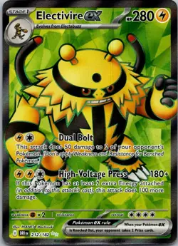 Electivire ex 212/182 Ultra Rare Destined Rivals Pokemon Near Mint - Image 1