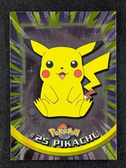 1999 Topps Pokemon TV Animation Edition Series 1 PIKACHU Foil Electric #25 - Image 1