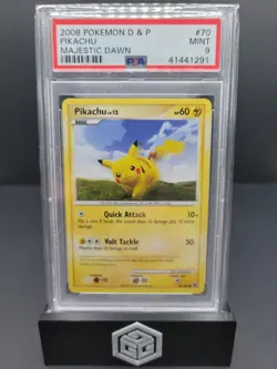 2008 Pokemon Diamond & Pearl Majestic Dawn #70 Pikachu PSA 9 MINT! - Image 1