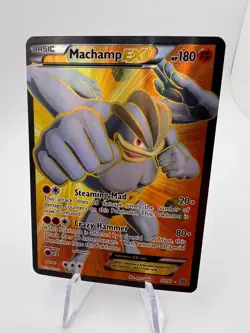 Pokemon TCG XY Ancient Origins 2015 Machamp EX 90/98 Ultra Rare Full Art LP - Image 1