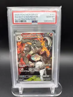 Pokemon TCG Team Rocket’s Houndoom Destined Rivals IR 191/182 PSA 10 - Image 1