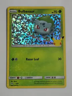 2021 Pokemon Holo McDonald's 25th Celebrations BULBASAUR #1/25 - Image 1