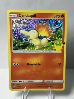 Cyndaquil 10/25 25th Anniversary Celebrations McDonalds Promo Holo NM Condition - Image 1