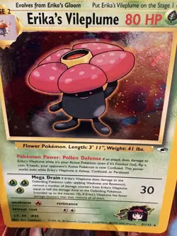 Erika’s Vileplume 5/132 Holo Rare Gym Heroes WOTC Vintage Pokemon LP+/NM- - Image 2