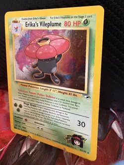 Erika’s Vileplume 5/132 Holo Rare Gym Heroes WOTC Vintage Pokemon LP+/NM- - Image 3