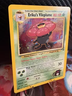 Erika’s Vileplume 5/132 Holo Rare Gym Heroes WOTC Vintage Pokemon LP+/NM- - Image 4