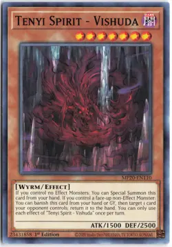Yugioh - Tenyi Spirit - Vishuda MP20-EN110 1st Edition - 2020 Tin of Lost Memori - Image 1