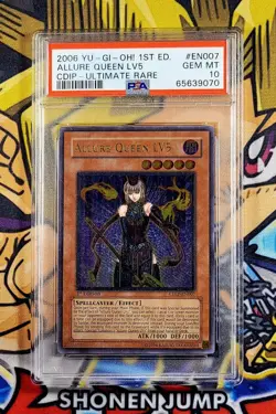 Yu-Gi-Oh! ALLURE QUEEN LV5 1st Cyberdark Impact CDIP-EN007 PSA 10 Ultimate Rare - Image 1